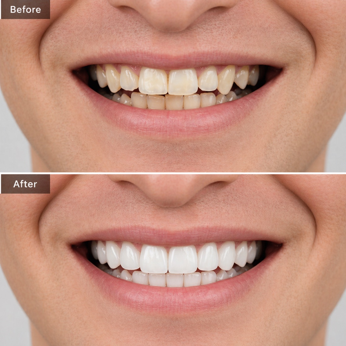 Before and after real riverside invisalign transformations case